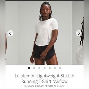 Lululemon Lightweight Stretch Running T-Shirt *Airflow